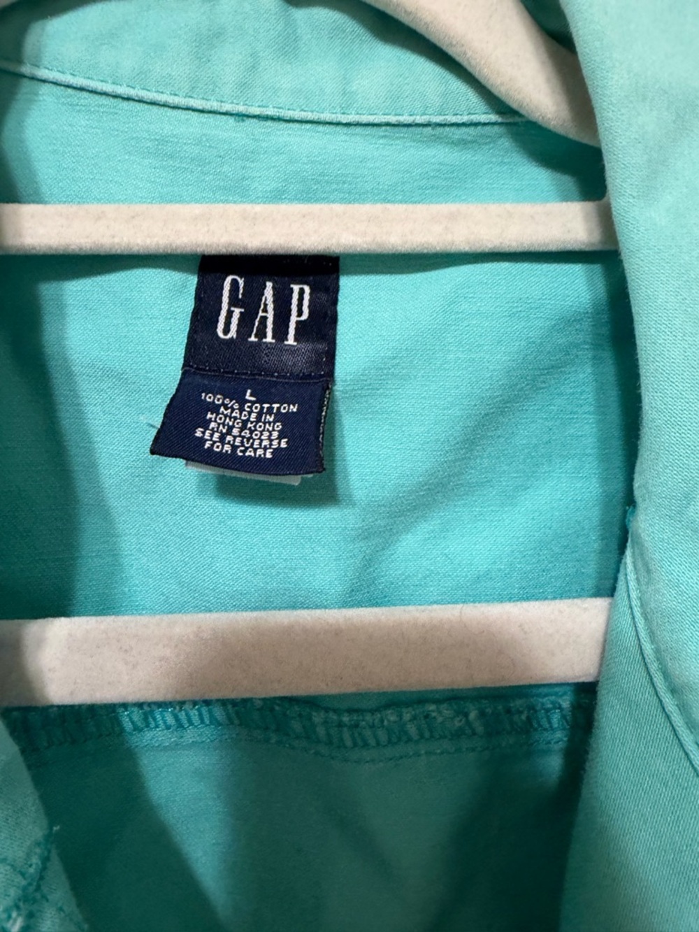 GAP Women's Turquoise Denim Jacket - Picture 3 of 3